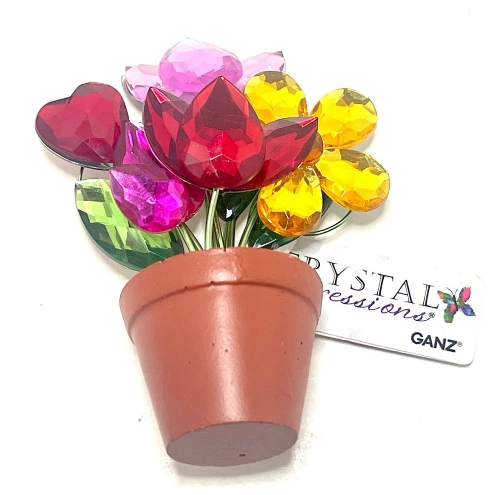 BNWT Ganz Crystal Expressions Bountiful Garden Posey Pot - Tulip and Daisy​ - Picture 4 of 7